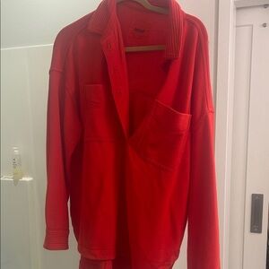 Aerie button oversized pullover S